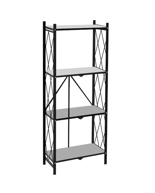 Vector illustration kitchen rack with white background