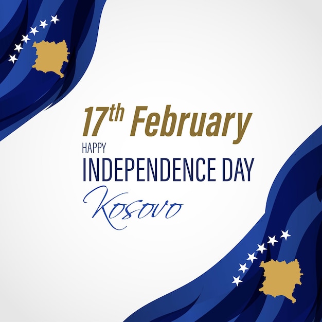 Vector illustration for Kosovo Independence Day