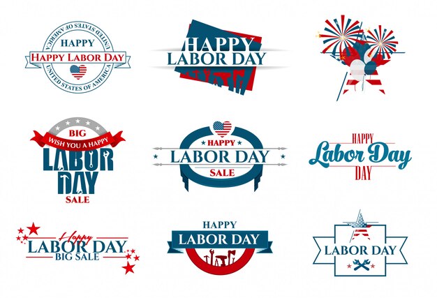 Vector vector illustration labor day a national holiday of the united states love of the homeland and traditions of its people