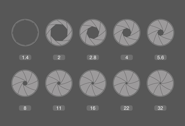 Vector Illustration of a Lens aperture blades