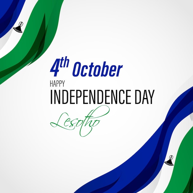 Vector illustration for Lesotho independence day-4 October