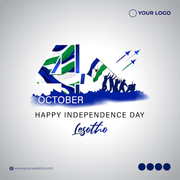 Vector illustration for Lesotho Independence Day