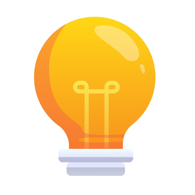 Vector illustration of light bulb icon