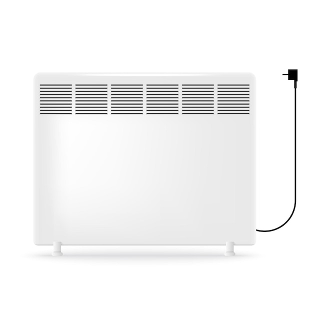 Vector illustration of light convector heater. Isolated on white