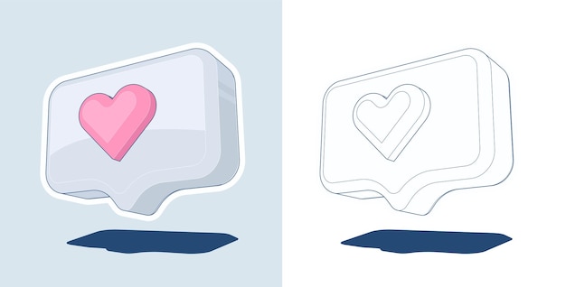 Vector illustration of like icon