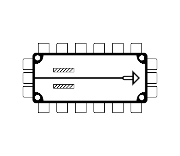 Vector illustration of Linear Microcircuit