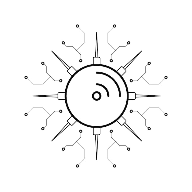 Vector illustration of Linear Microcircuit