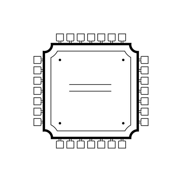 Vector illustration of Linear Microcircuit