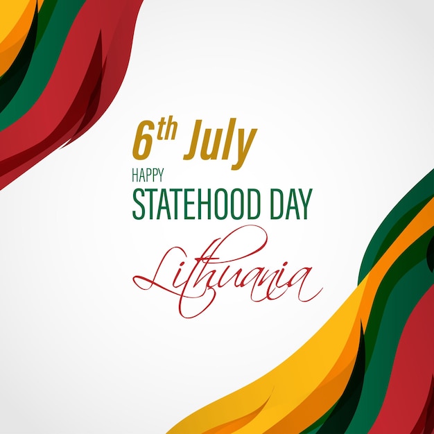 Vector illustration for Lithuania Statehood Day banner