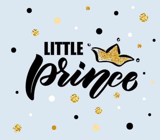 Vector illustration of Little Princess text for girls clothes Princess badge tag icon Tshirt