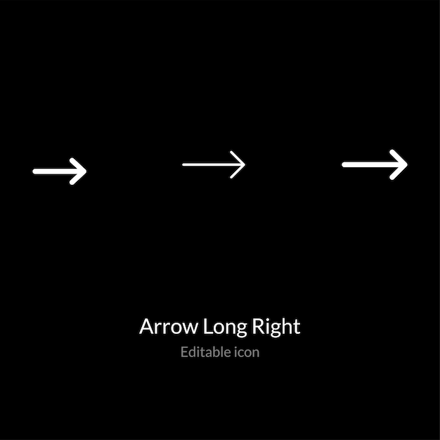 Vector Illustration of a Long Arrow Pointing to the Right