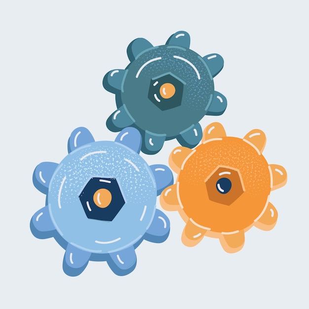 Vector illustration of machine gear