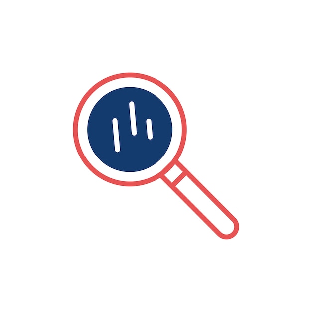 Vector illustration of magnifying glass icon