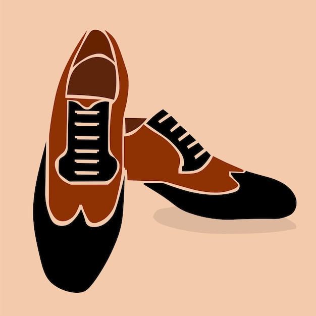 Vector illustration of male shoes