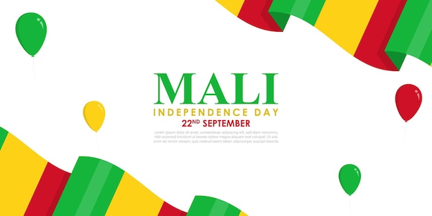 Vector vector illustration of mali independence day social media feed template