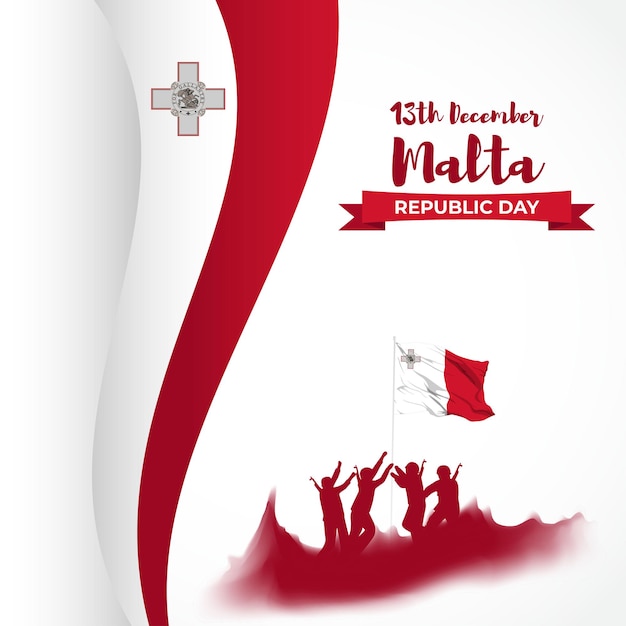 Vector illustration for Malta Republic Day