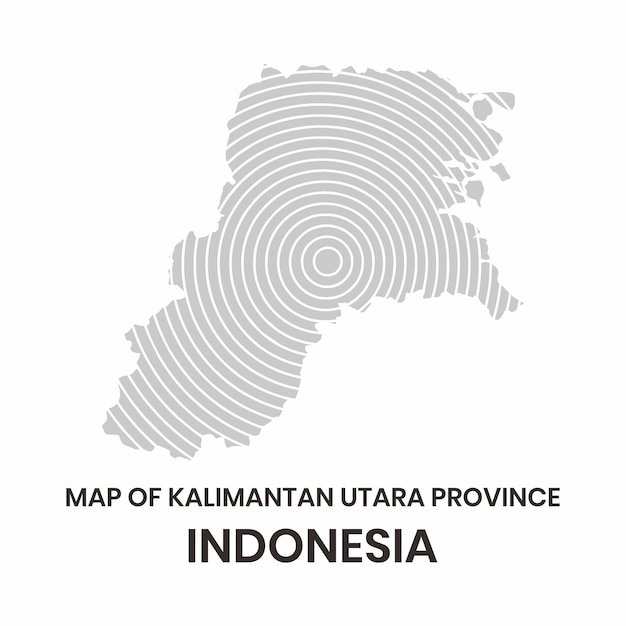 vector illustration map of Kalimantan Utara