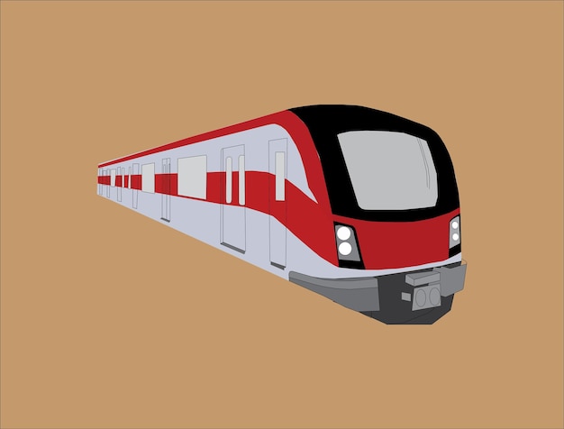 Vector illustration of mass rapid transportation train