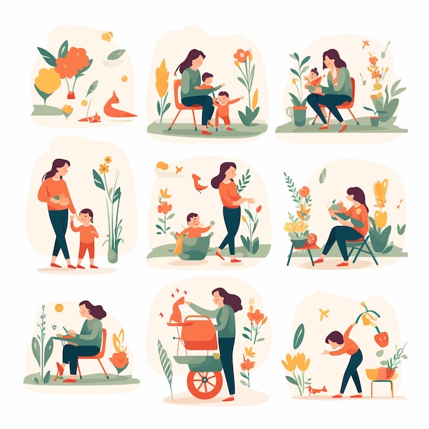 Vector vector_illustration_material_parenting_childcare