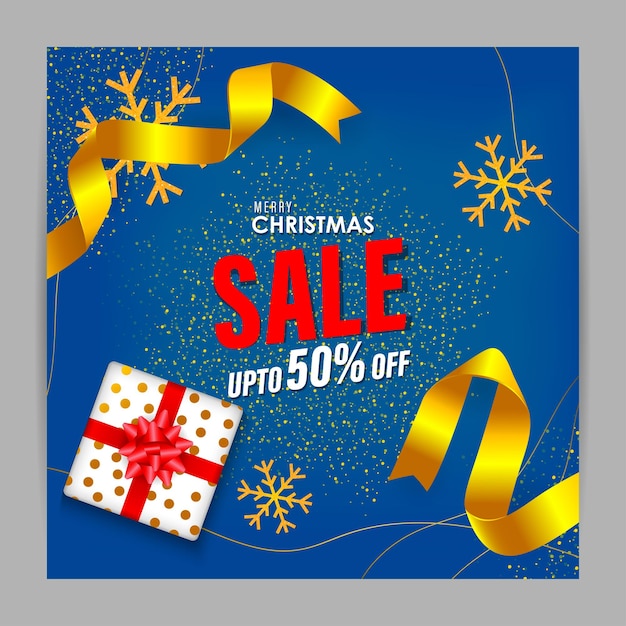 Vector illustration of Merry Christmas Sale banner