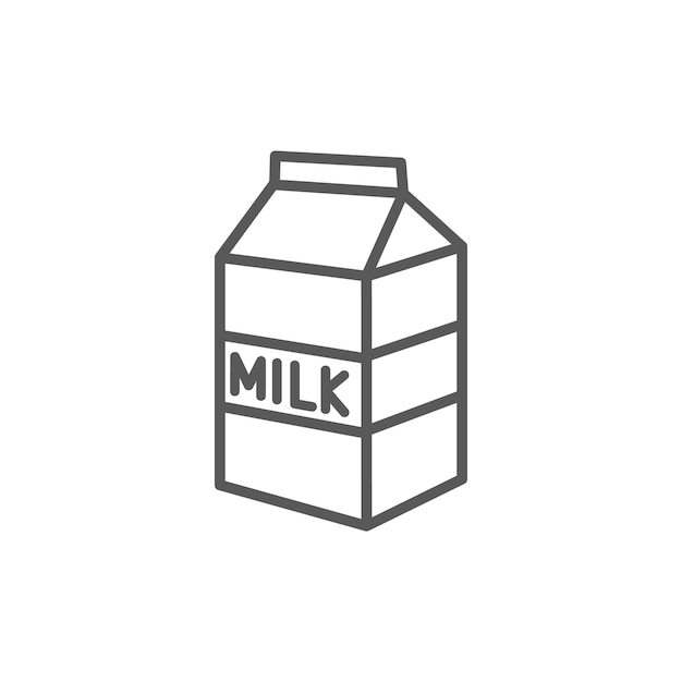 vector illustration of milk container template icon milk box