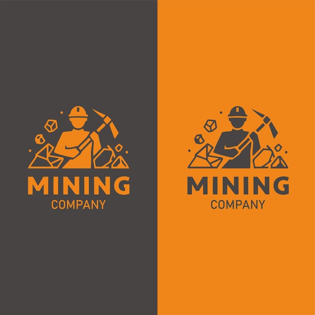 Vector illustration mining company