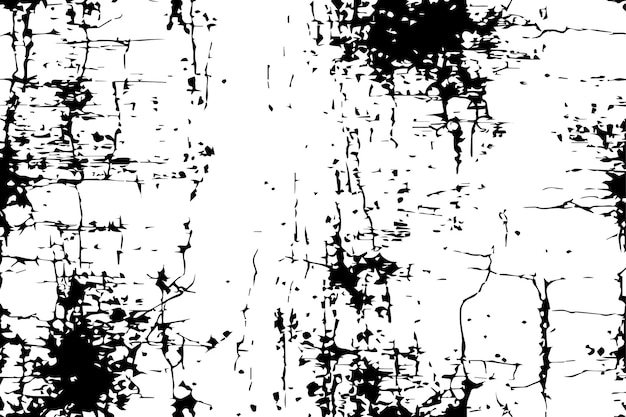 vector illustration of monochrome abstract distressed overlay grunge texture on a white background