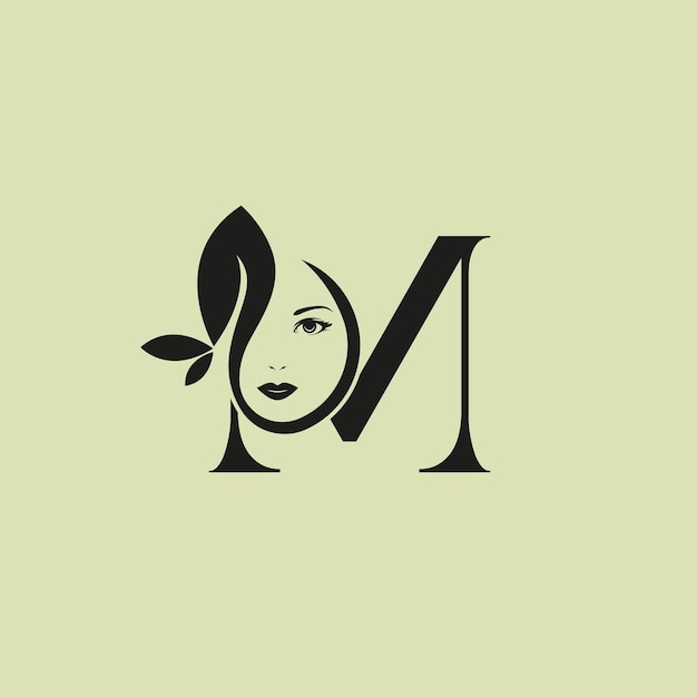 Vector Illustration of Monogram Beauty logo letter M