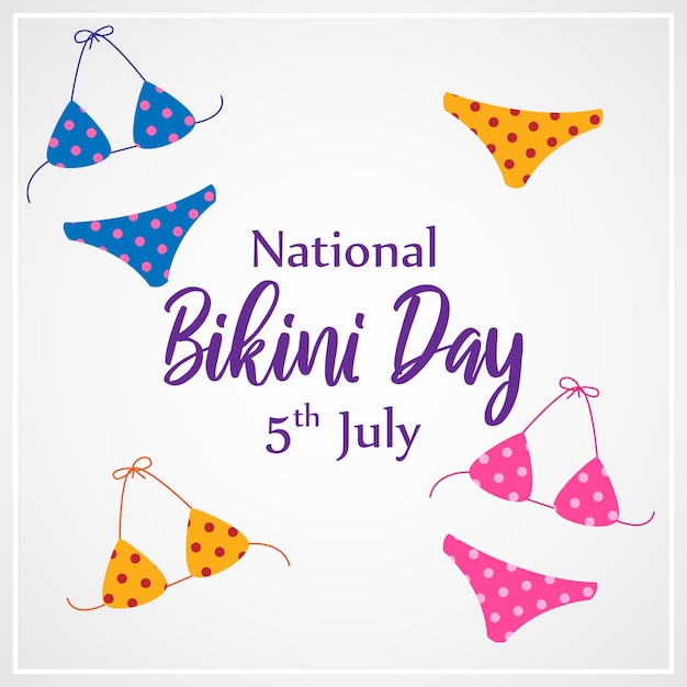 Vector illustration for National Bikini Day