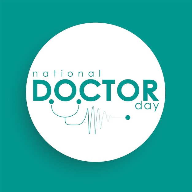 Vector vector illustration of national doctor's day. flat vector hand drawn logo and typography design.