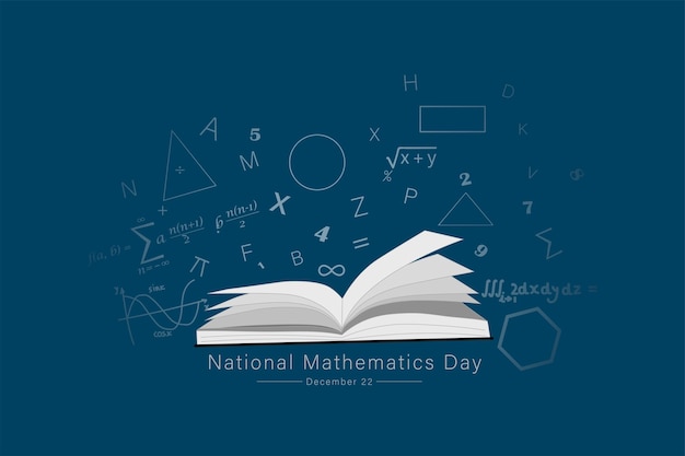 Vector vector illustration of national mathematics day december 22.