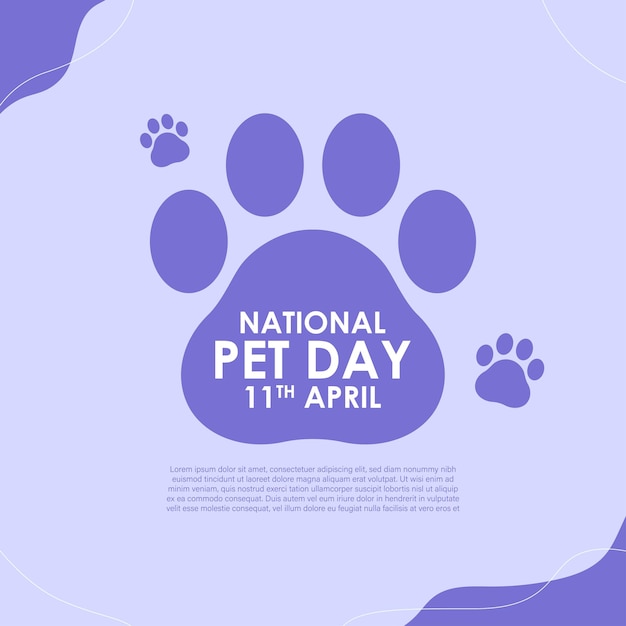 Vector illustration for National pet day