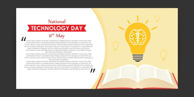 Vector illustration of National Technology Day in India 11 May