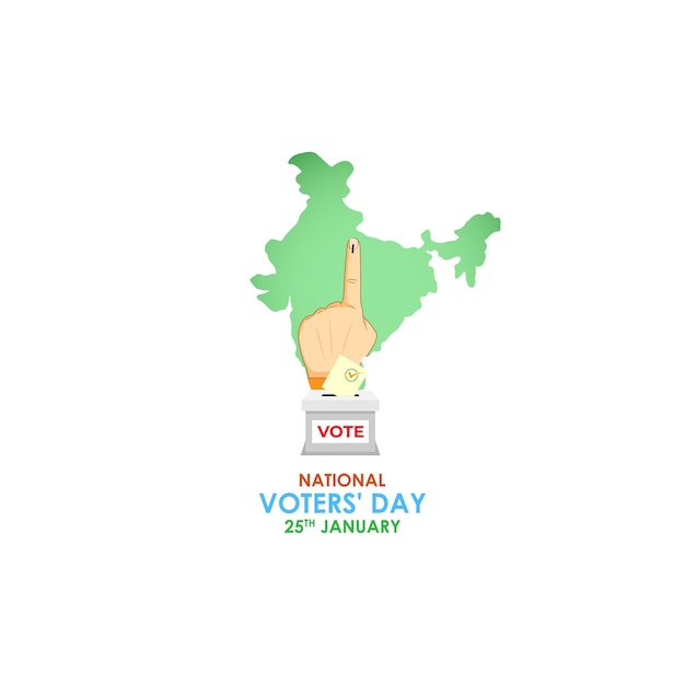 Vector illustration of National Voters' Day 25 January