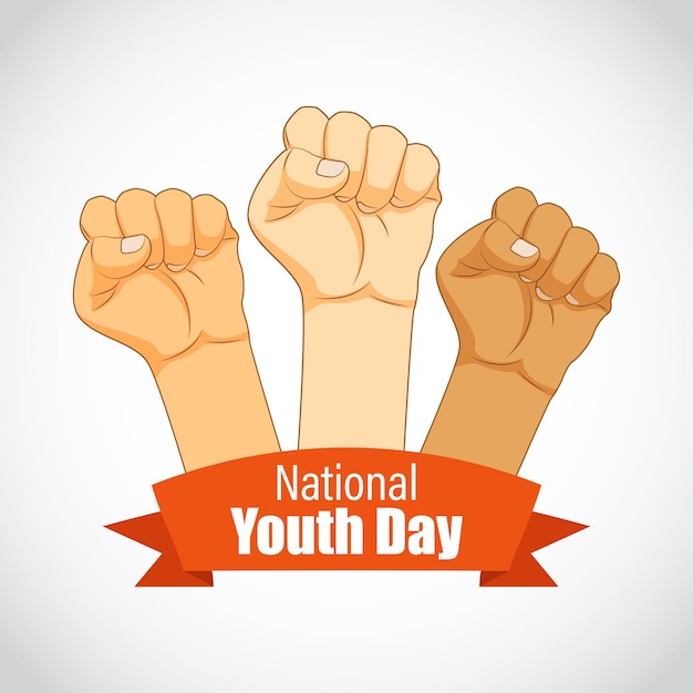 Vector illustration of National Youth Day