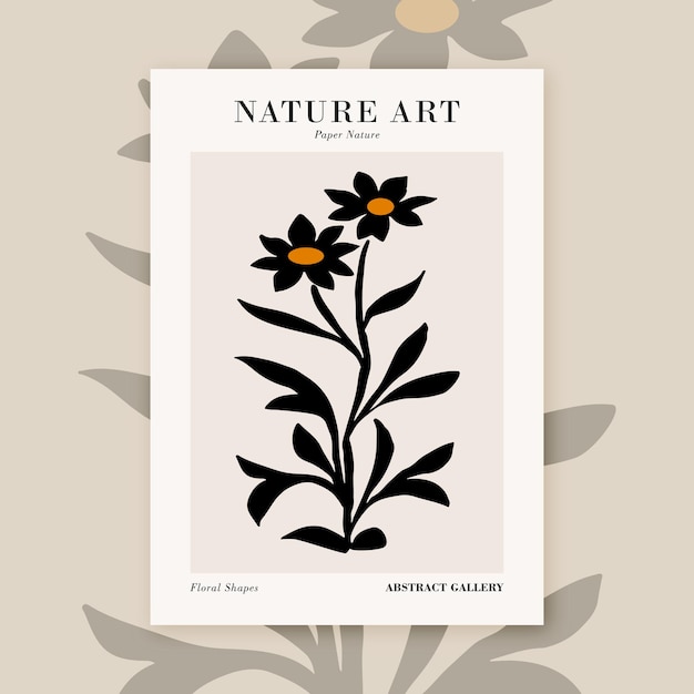 Vector Illustration Nature Art Poster Print Botanical Shapes