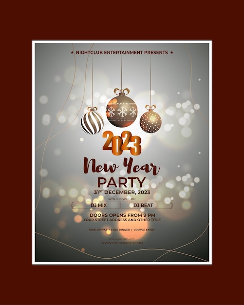 Vector illustration for new year party invitation