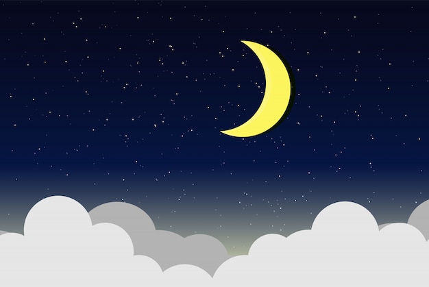 Vector illustration of Night sky