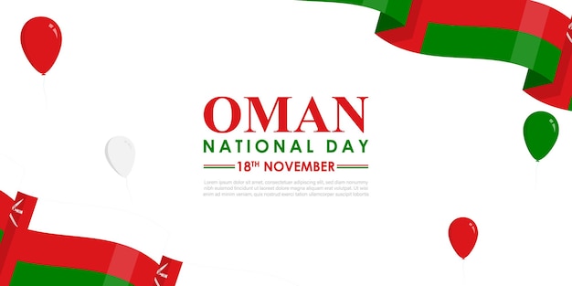 Vector illustration of Oman National Day social media feed template