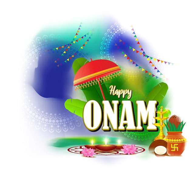 Vector illustration for Onam greeting