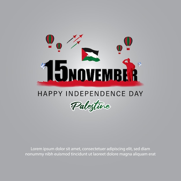 Vector illustration for Palestine independence day