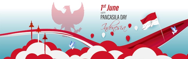 Vector illustration for Pancasila day Indonesia