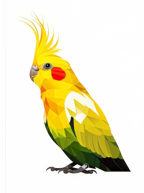 vector illustration of parrot on white background vector background