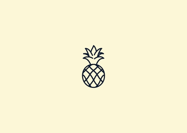 Vector illustration of Pineapple Logo Design