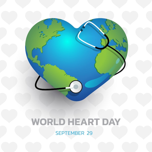 Vector Illustration Poster Or Banner for World Heart Day Background