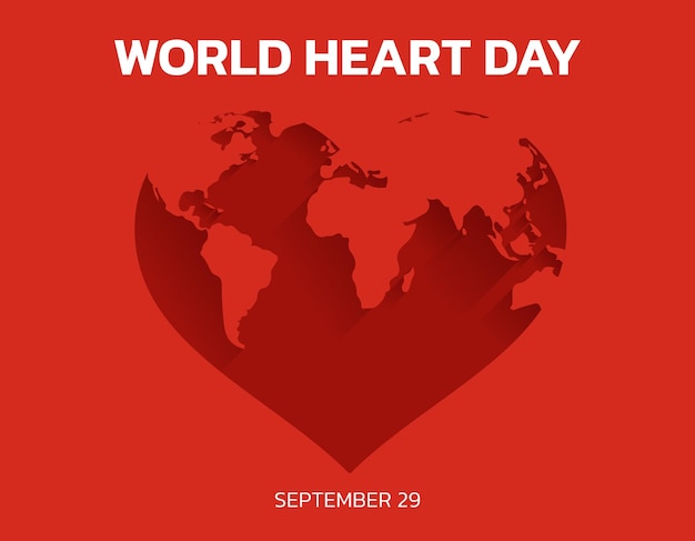 Vector Illustration Poster Or Banner for World Heart Day Background