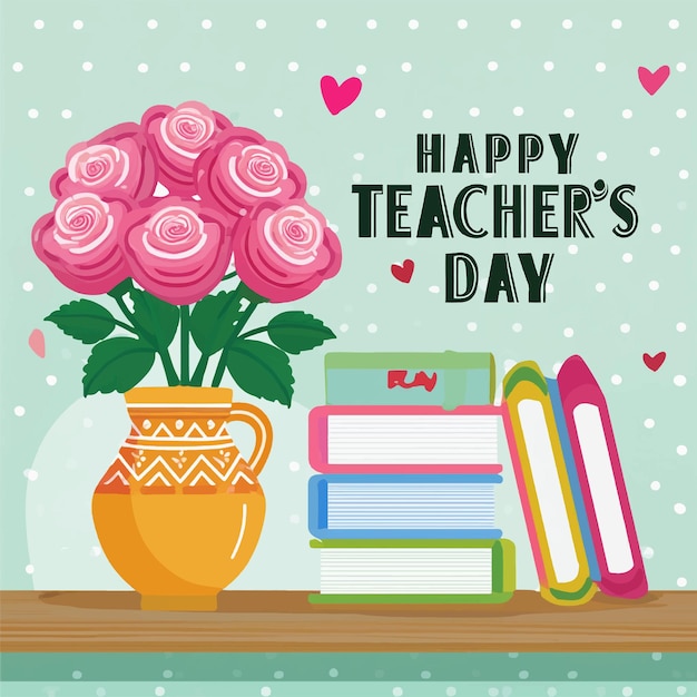 Vector vector illustration of poster design concept for teachers day