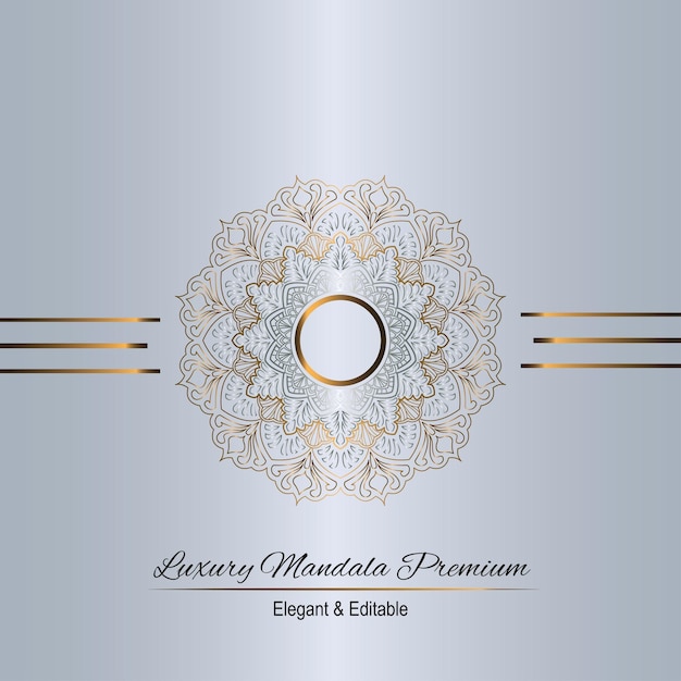 Vector Illustration Premium Luxury Mandala Design Elegant and Editable