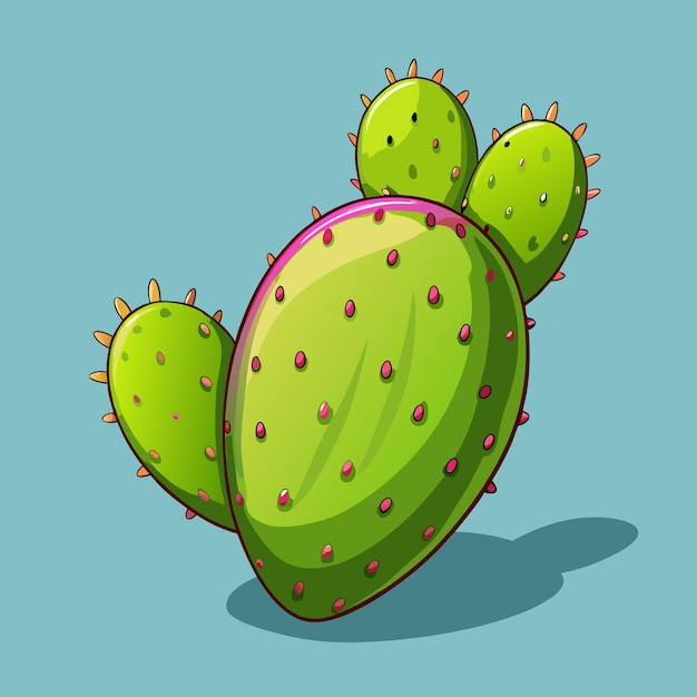 Vector Illustration of Prickly Pear Cactus Fruit Artwork