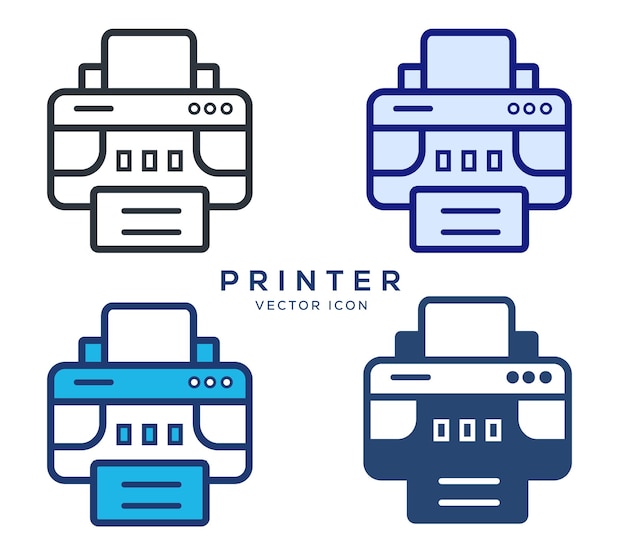 A vector illustration of a printer icon.